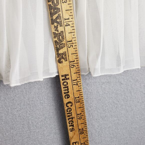 Charlotte Russe L Accordion Pleat Mini Skirt Black White Colorblock Whimsigoth - Picture 3 of 7